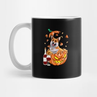 Corgi & Wine Make Me Happy Humans Make My Head Hurt T-shirt Mug